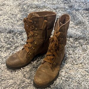 SOREL Brown Women's Lace-Up Combat Boots